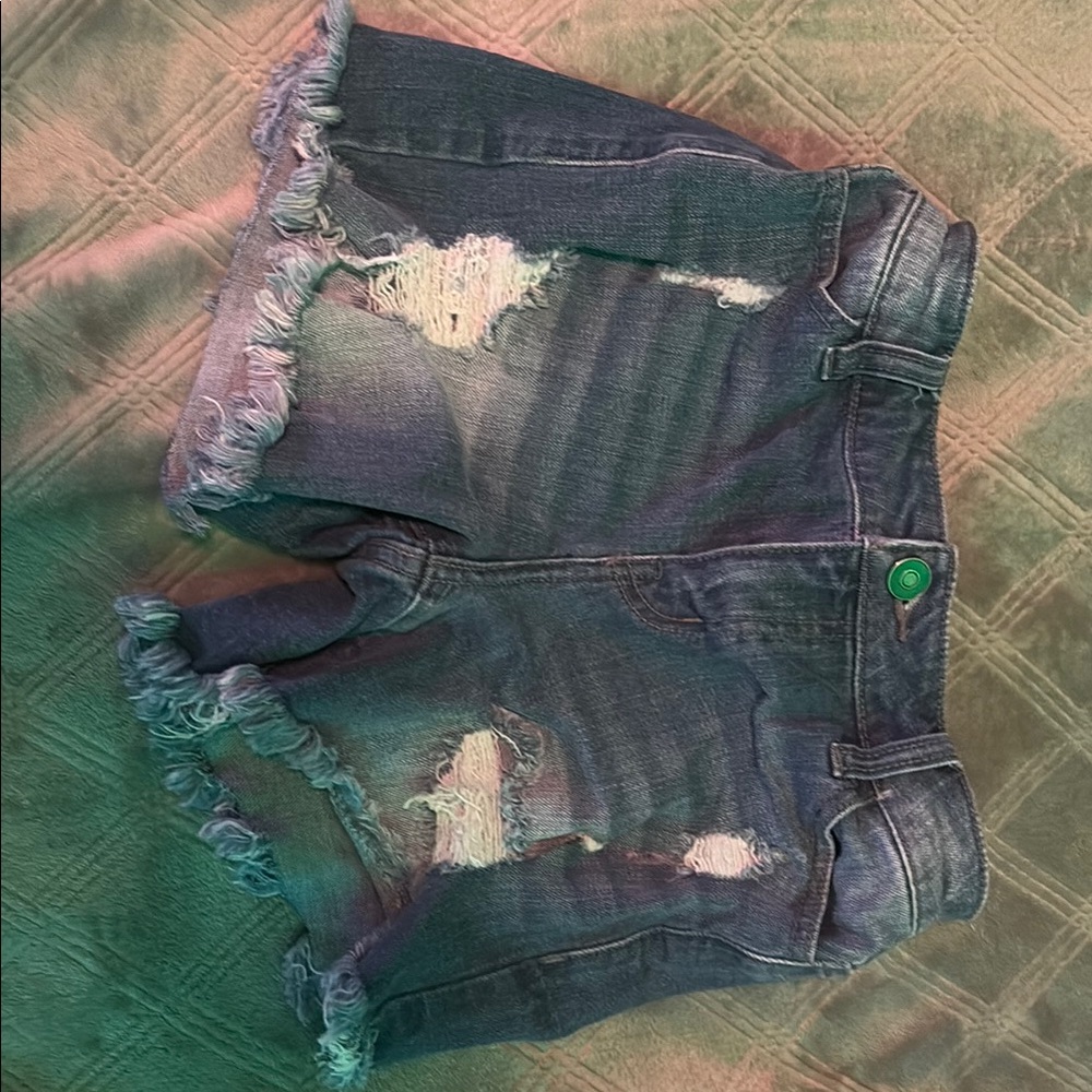 Distressed Denim Kids Shorts